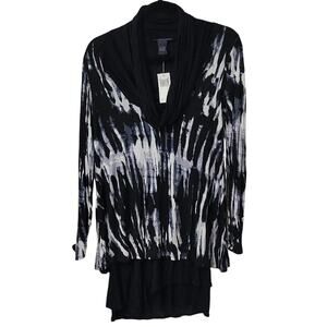 Chelsea & Theodore Long Sleeve Cowl Neck Tunic Top Womens Size Small NWT